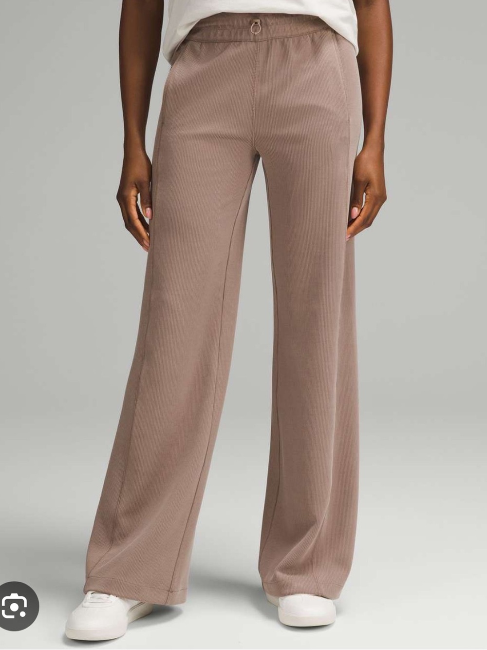 lululemon athletica Wide-Leg Softstreme Ribbed Pants in Tauptastic